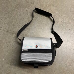 Sony PlayStation 1 PS1 Console Travel Bag Silver Holographic Logo Messenger Case